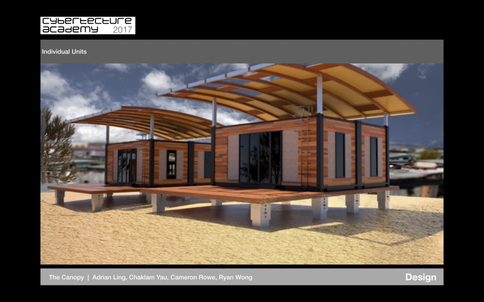 Design of sustainable shack by team of Cybertecture Academy 2017 chosen to be built in South Africa township.